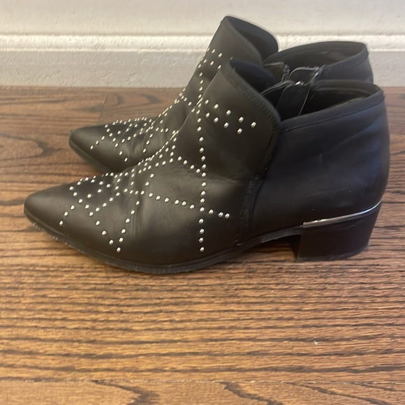 Black silver studded booties. Size 8. - Picture 2 of 4